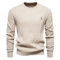 Moritz | Warmer Herrenpullover aus weichem Strick - Aprikose