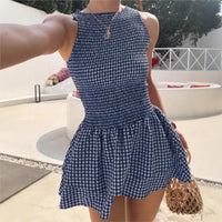 Bellamy™ Kleid Mit Gesmoktem Oberteil Und Stufenrock - Blau