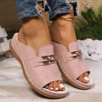 Nivelle™-Sandale im Mule-Design mit Eleganten Metallakzenten - Pink