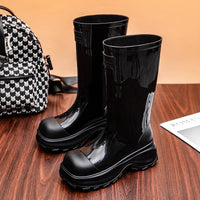Damen Regenstiefel mit rutschfester Sohle - Schwarz