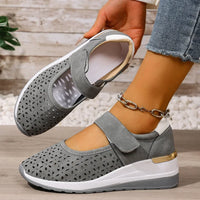 Thea - Damen Luftige Orthopädische Sommerschuhe mit Fußbett - Grau