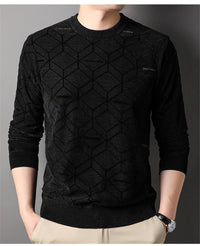Herren Pullover mit Rundhalsausschnitt - MIKE - Schwarz