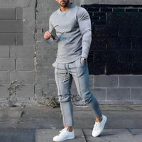RAFAEL – Leichtes Set aus Pullover und Hose für Herren - Grau