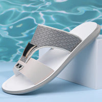 Arkon™ Sandalen Aus Geflochtenem Leder Mit Metalldetail Und Anatomischem Premium-Komfort - Weiß