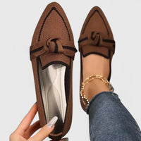 Petra | Damen Ballerinas Spitze Zehenpartie Flach – Spitze Ballerinas Elegant 2026 - Khaki