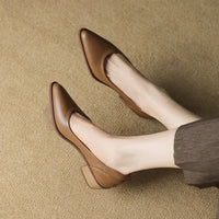 Zofia | Damen Komfort Schuhe Mittlerer Absatz – Stützende Mittlerer Absatz Schuhe - Brown