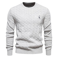 Moritz | Warmer Herrenpullover aus weichem Strick - Hellgrau