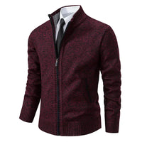 Anton | Eleganter Premium-Cardigan - Bordeaux