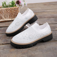 Urbaner Glanz™ Slip-On Sneaker mit Profilplateau - Weiß