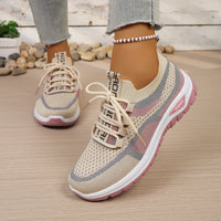 Movelle™ Sneaker mit Extrem Leichtem Tragegefühl und Atmungsaktivem Komfort - Beige mit Rosa