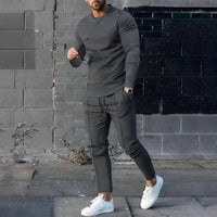 RAFAEL – Leichtes Set aus Pullover und Hose für Herren - Dunkelgrau