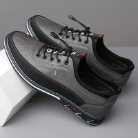 Milan™ Premium-Ledersneaker mit Schnellverschluss-System - Grau