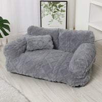 Modern Haus™ Haustierbett im Sofa-Design mit Premium-Design und Kuscheligem Komfort - Hellgrau