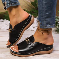 Nivelle™-Sandale im Mule-Design mit Eleganten Metallakzenten - Schwarz