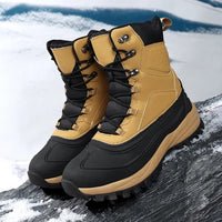 Herren High-Top-Schneestiefel mit Schnürung - Senfgelb