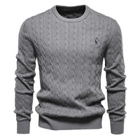 Falkner | Strickmodern Herrenpullover - Dunkelgrau