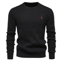 Moritz | Warmer Herrenpullover aus weichem Strick - Schwarz