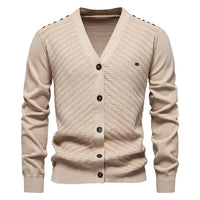 Schneider | Warmer Herren Cardigan mit V-Ausschnitt - Khaki