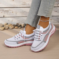 Movelle™ Sneaker mit Extrem Leichtem Tragegefühl und Atmungsaktivem Komfort - Weiß mit Rosa