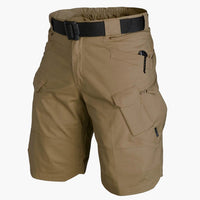 Outdoor-Shorts für Herren mit Multifunktionstaschen und Gürtel - Braun