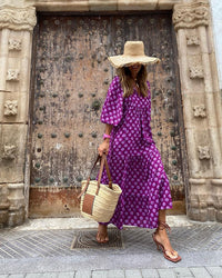Maila | Bohemian Maxikleid - Violett