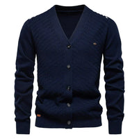 Schneider | Warmer Herren Cardigan mit V-Ausschnitt - Dunkelblau