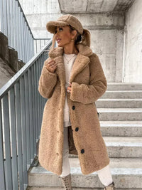 Jana | Lässige Damen-Teddyjacke trendy warm - Hellbraun