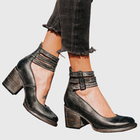 Damen Sandalen Riemen Blockabsatz Alltag - Schwarz