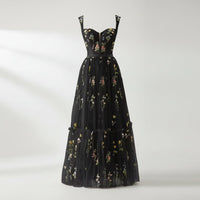 Damen Sommerkleid Maxi Festliches - Schwarz