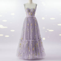 Damen Sommerkleid Maxi Festliches - Lavendelviolett