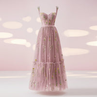 Damen Sommerkleid Maxi Festliches - Rosa