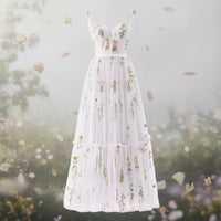 Damen Sommerkleid Maxi Festliches - Weiß
