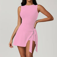 Damen Sommerkleid Bodycon Tailliert Figurbetontes Maxikleid Abend - Hellrosa