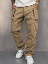 Ricky | Bequeme Baumwoll-Cargohose für Herren - Khaki