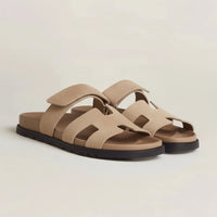 Damen Sandalen Klettverschluss Moderne Sohle - Beige