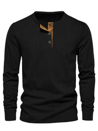 Easton™ | Klassisches Herren-Langarmshirt - Schwarz