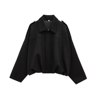 Mia | Elegante Wildleder Bomberjacke Damen für City-Looks - Schwarz