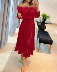 Ava | Damen Trägerloses Maxikleid – Selbstbewusstes Trägerloses Maxi - Rot