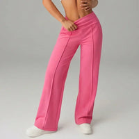 Barcelona™ Damenhose mit hohem, formendem Bund und geradem, lockerem und komfortablem Schnitt - Rosenrot