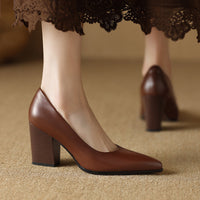 Beata | Damen Elegante Komfort-Pumps – Elegante Stützende Absatzschuhe - Braun