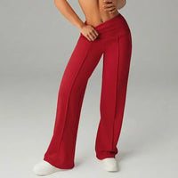 Barcelona™ Damenhose mit hohem, formendem Bund und geradem, lockerem und komfortablem Schnitt - Rot