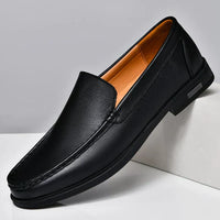 Leon | Exklusive Premium Lederhalbschuhe - Schwarz