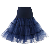 Freja - Tüll-Unterrock im Vintage-Stil für Damen - Tiefblau
