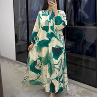 Yumi™ Maxikleid aus Premium-Viskose mit Knopfleiste Vorne - Grün