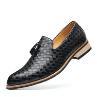 Herren Komfort Slip-On Loafer mit Absatz - Schwarz