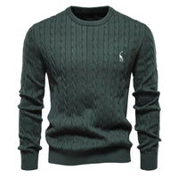 Falkner | Strickmodern Herrenpullover - Grün