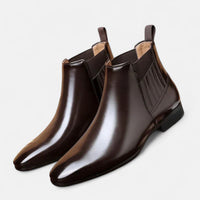 Waltherhaus | Stilvolle Herren-Stiefeletten aus hochwertigem Kunstleder – Leon's Favorit! - Dunkelbraun