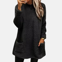 Johanna | Eleganter Damen Pullover in Midilänge - Schwarz