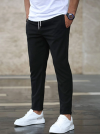 Kristof | Herren Slim Fit Chinohose - Schwarz