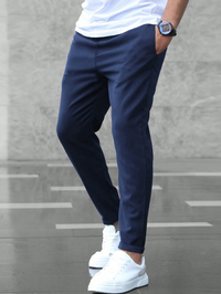 Kristof | Herren Slim Fit Chinohose - Marineblau